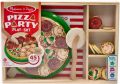 Drewniana pizza do krojenia i układania 