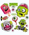 Naprasowanki Zombie Halloween mały arkusz