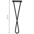 Metalowa noga do mebli kręcona DX50 cm czarna