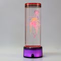 Zmieniająca kolor lampa z pływającymi meduzami 33cm