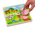 Puzzle dźwiękowe Farma -  zwierzęta z farmy Lelin
