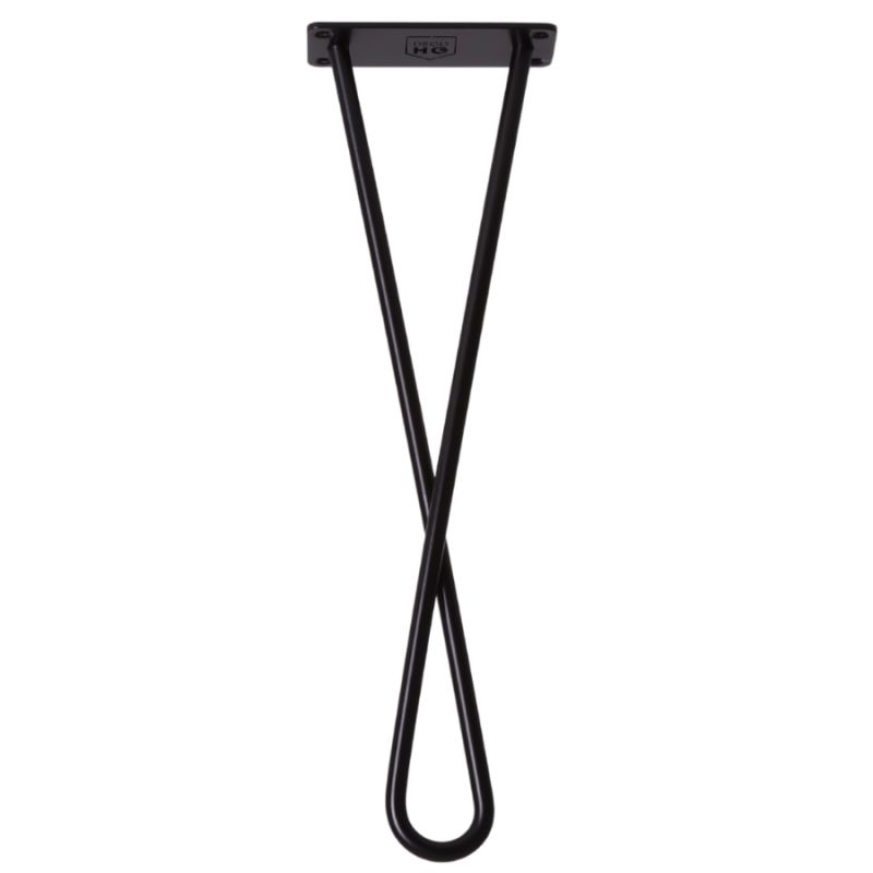 Metalowa noga do mebli kręcona DX40 cm czarna
