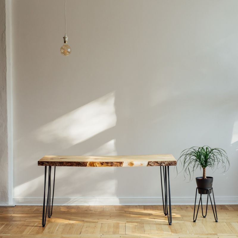 Metalowa noga do mebli DP40 cm czarny satyna loft