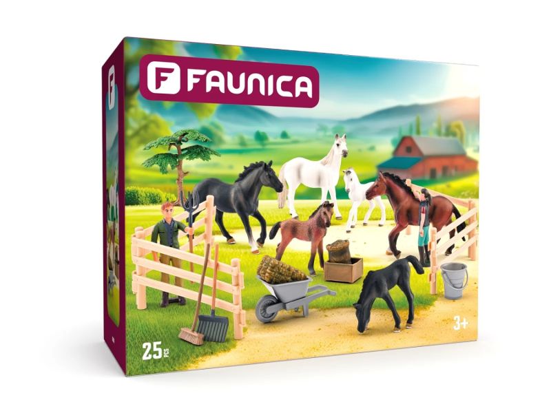 Zestaw 25 Koni Faunica (Białe i Czarne)
