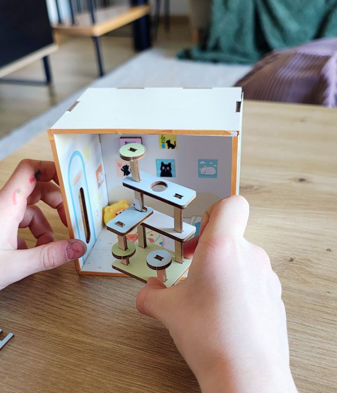 Pokój dla zwierzaków miniatura do samodzielnego składania