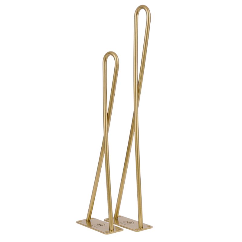 Złota noga do mebli kręcona DX40 cm metalowa