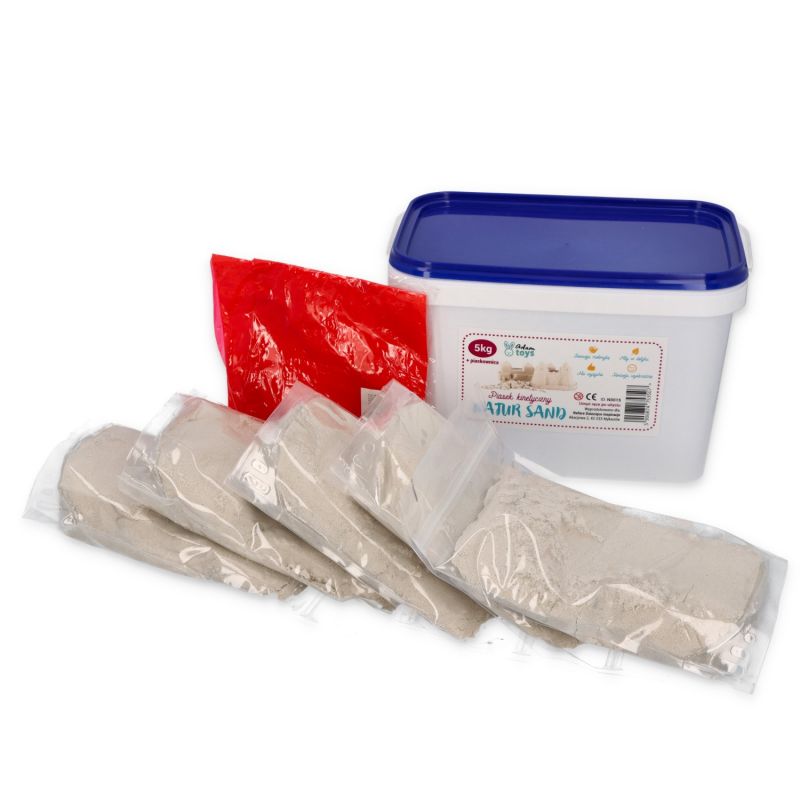 Piasek kinetyczny 5 kg NaturSand z piaskownicą Adam Toys