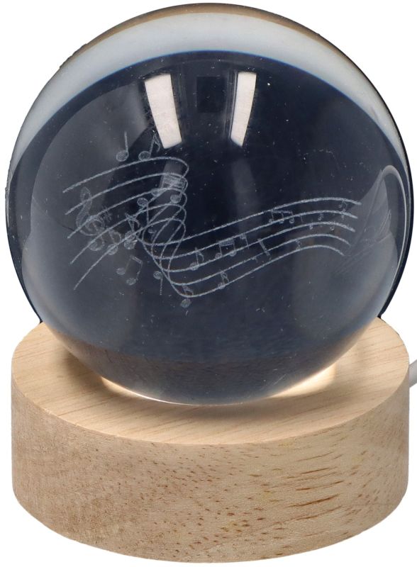 Lampka kryształowa kula Muzyka 8 cm