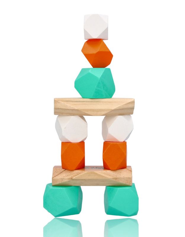 Zestaw AdamToys kamyki balansujące Drewniane