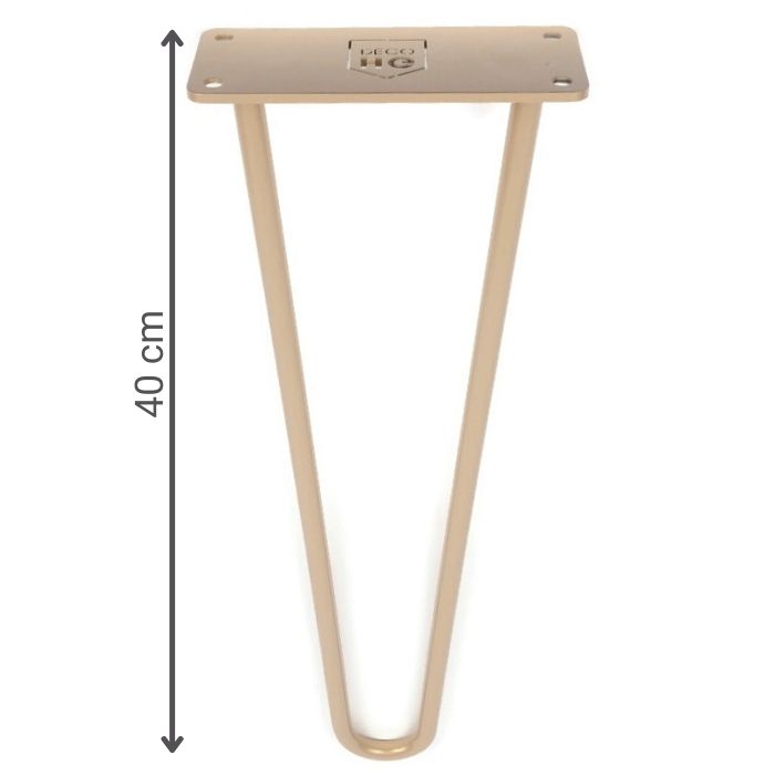 Noga do mebli hairpin DP40 cm Złoto pastelowe
