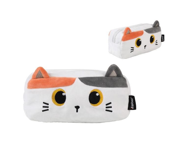 Pluszowy piórnik pomarańczowy kot Cat lovers