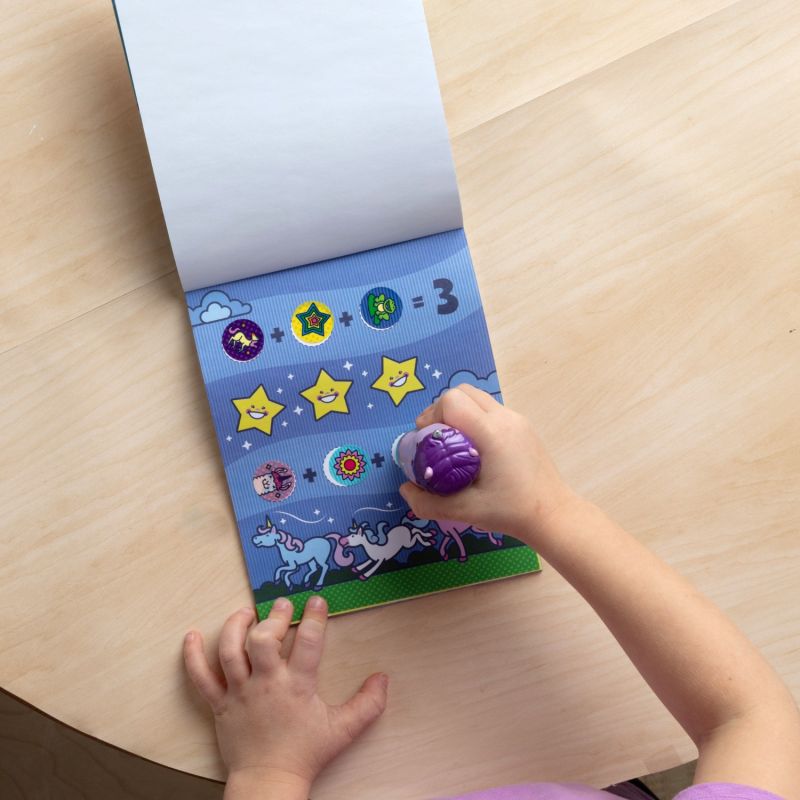 Sticker WOW! Stempelek z naklejkami fioletowy jednorożec