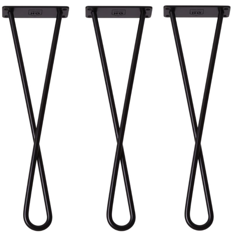 Metalowa noga do mebli kręcona DX40 cm czarna