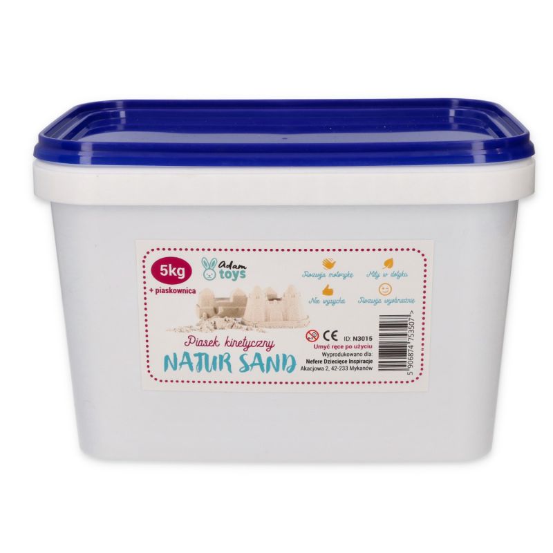 Piasek kinetyczny 5 kg NaturSand z piaskownicą Adam Toys