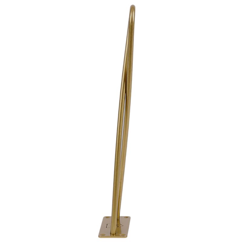 Złota noga do mebli kręcona DX40 cm metalowa
