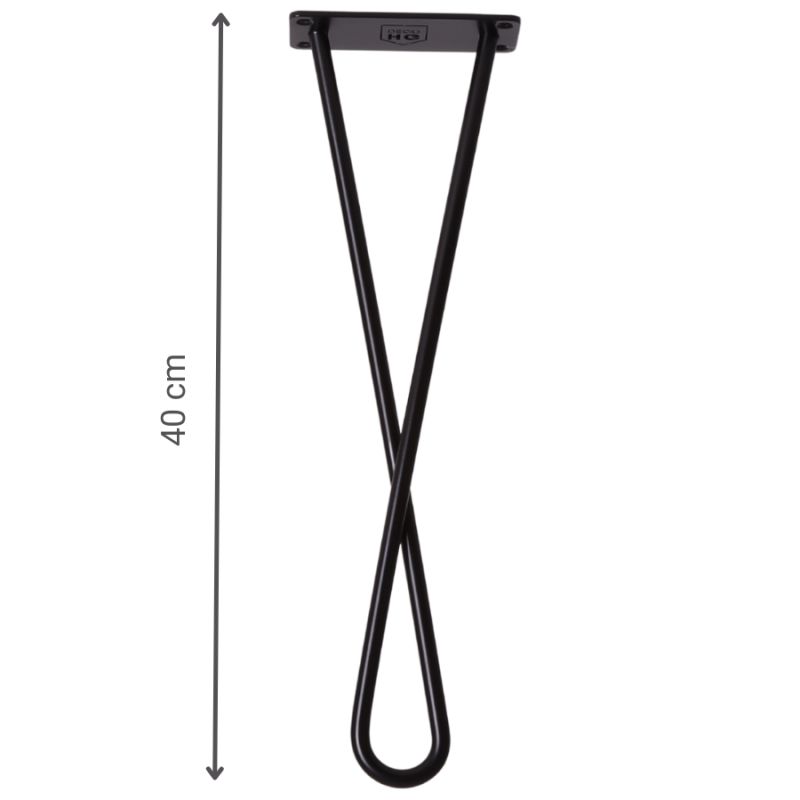 Metalowa noga do mebli kręcona DX40 cm czarna