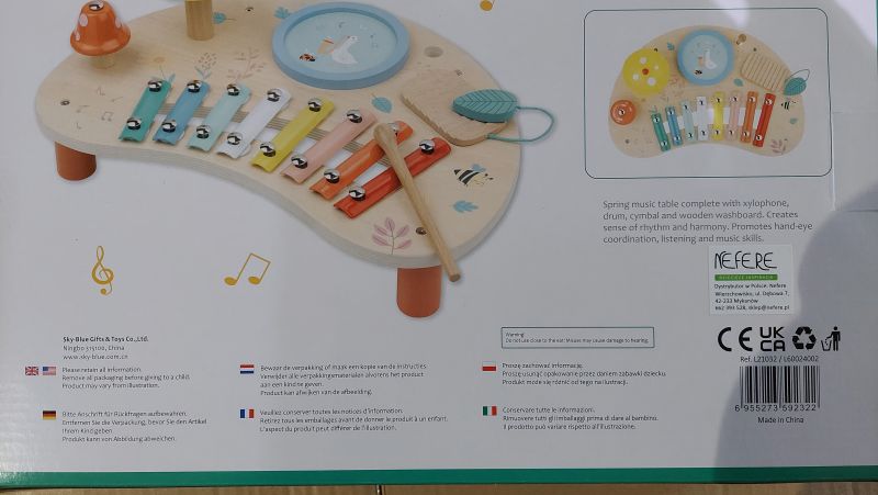 Interaktywne Centrum Muzyczne stolik 5w1  - bezpieczeństwo produktu