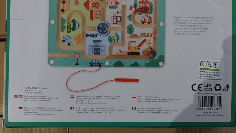 Labirynt magnetyczny pojazdy - bezpieczeństwo produktu